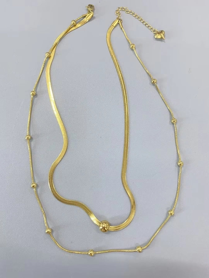 Valerius Double Gold Chain Set