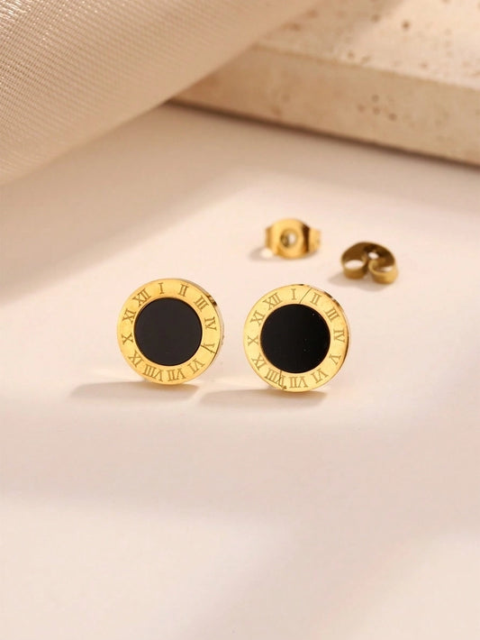 Roman Numeral Stud Earrings