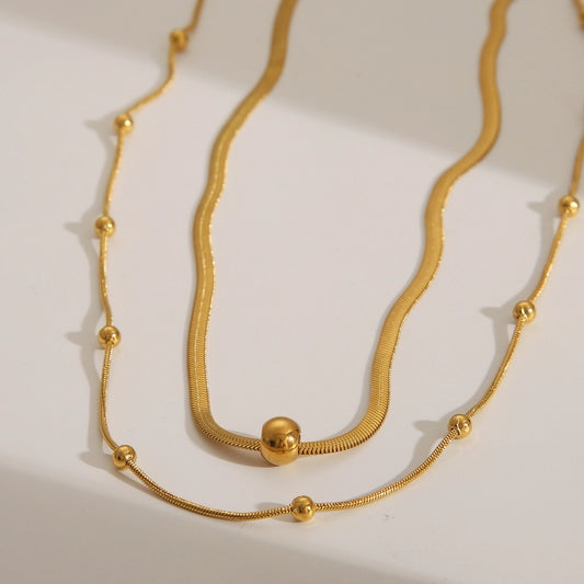 Valerius Double Gold Chain Set